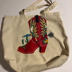 Country western themed shopping bag